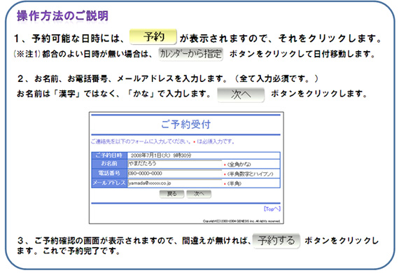 操作方法のご説明